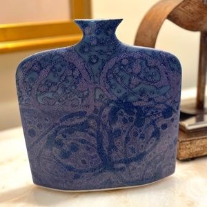 Purple Vase with different patterns on each side